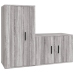 Set de muebles para TV 2 pzas madera contrachapada gris Sonoma