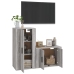 Set de muebles para TV 2 pzas madera contrachapada gris Sonoma