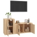 Set de muebles para TV 2 pzas madera contrachapada roble sonoma