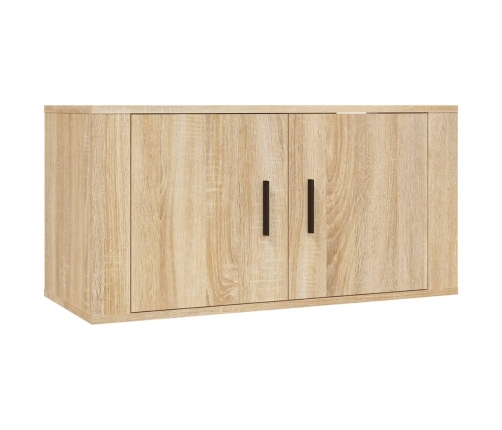 Set de muebles para TV 2 pzas madera contrachapada roble sonoma