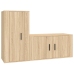 Set de muebles para TV 2 pzas madera contrachapada roble sonoma