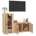 Set de muebles para TV 2 pzas madera contrachapada roble sonoma