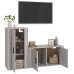 Set de muebles para TV 2 pzas madera contrachapada gris Sonoma