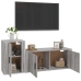 Set de muebles para TV 2 pzas madera contrachapada gris Sonoma