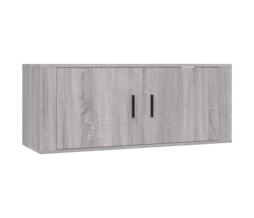 Set de muebles para TV 2 pzas madera contrachapada gris Sonoma