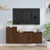 Set de muebles para TV 2 pzas madera contrachapada roble marrón