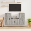 Set de muebles para TV 3 pzas madera contrachapada gris Sonoma