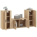 Set de muebles para TV 3 pzas madera contrachapada roble sonoma