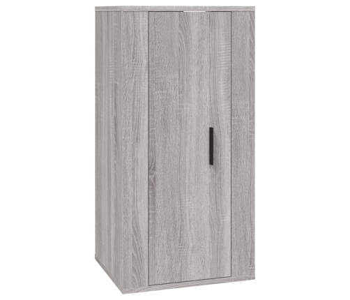 Set de muebles para TV 3 pzas madera contrachapada gris Sonoma