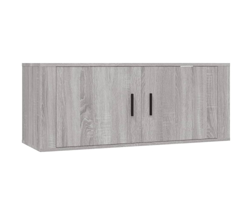 Set de muebles para TV 3 pzas madera contrachapada gris Sonoma