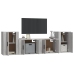 Set de muebles para TV 4 pzas madera contrachapada gris Sonoma