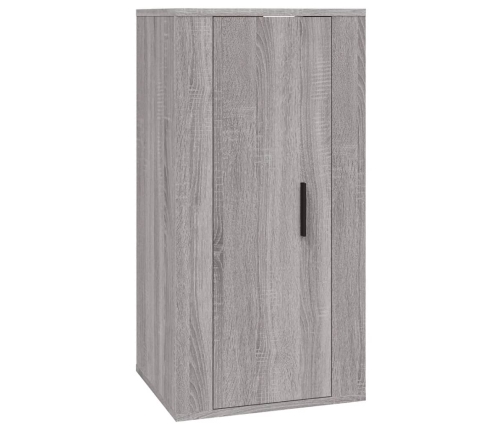 Set de muebles para TV 4 pzas madera contrachapada gris Sonoma