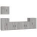 Set de muebles para TV 5 pzas madera contrachapada gris Sonoma