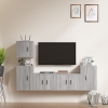 Set de muebles para TV 5 pzas madera contrachapada gris Sonoma