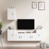 Set de muebles para TV 5 piezas madera contrachapada blanco