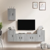 Set de muebles de TV 5 pzas madera contrachapada gris hormigón