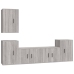 Set de muebles para TV 5 pzas madera contrachapada gris Sonoma