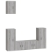 vidaXL Set de muebles para TV 5 pzas madera contrachapada gris Sonoma