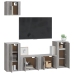 Set de muebles para TV 5 pzas madera contrachapada gris Sonoma