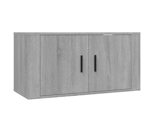 Set de muebles para TV 4 pzas madera contrachapada gris Sonoma