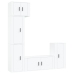 Set de muebles para TV 5 piezas madera contrachapada blanco