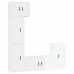 Set de muebles de TV 5 pzas madera contrachapada blanco brillo