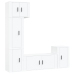 Set de muebles para TV 5 piezas madera contrachapada blanco