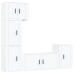 Set de muebles para TV 5 piezas madera contrachapada blanco