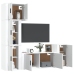 Set de muebles para TV 5 piezas madera contrachapada blanco