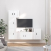 Set de muebles para TV 5 piezas madera contrachapada blanco