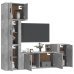 Set de muebles de TV 5 pzas madera contrachapada gris hormigón