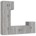 Set de muebles para TV 5 pzas madera contrachapada gris Sonoma