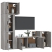 Set de muebles para TV 5 pzas madera contrachapada gris Sonoma