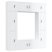 Set de muebles de TV 8 pzas madera contrachapada blanco brillo