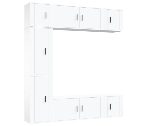 vidaXL Set de muebles para TV 7 piezas madera contrachapada blanco