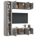 Set de muebles para TV 7 pzas madera contrachapada gris Sonoma