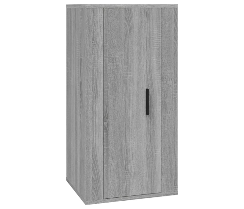 Set de muebles para TV 7 pzas madera contrachapada gris Sonoma