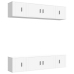 Set de muebles para TV 6 piezas madera contrachapada blanco