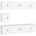 Set de muebles para TV 7 piezas madera contrachapada blanco