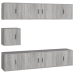 Set de muebles para TV 7 pzas madera contrachapada gris Sonoma