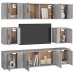 Set de muebles para TV 8 pzas madera contrachapada gris Sonoma