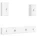 Set de muebles para TV 6 piezas madera contrachapada blanco