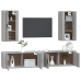 Set de muebles para TV 4 pzas madera contrachapada gris Sonoma