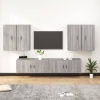 Set de muebles para TV 6 pzas madera contrachapada gris Sonoma