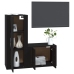 Set de muebles para TV 2 piezas madera contrachapada negro