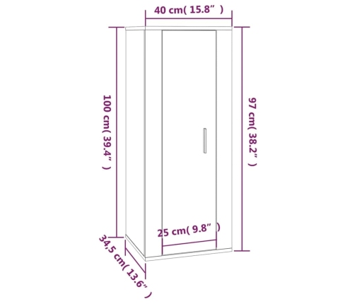 Set de muebles de TV 2 pzas madera contrachapada blanco brillo