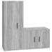 Set de muebles para TV 2 pzas madera contrachapada gris Sonoma