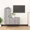 Set de muebles para TV 2 pzas madera contrachapada gris Sonoma