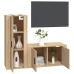 Set de muebles para TV 2 pzas madera contrachapada roble sonoma