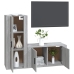 Set de muebles para TV 2 pzas madera contrachapada gris Sonoma